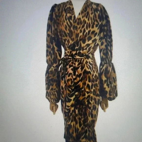 Dalia Macphee Dresses & Skirts - DALIA MACPHEE LEAPORD DRESS